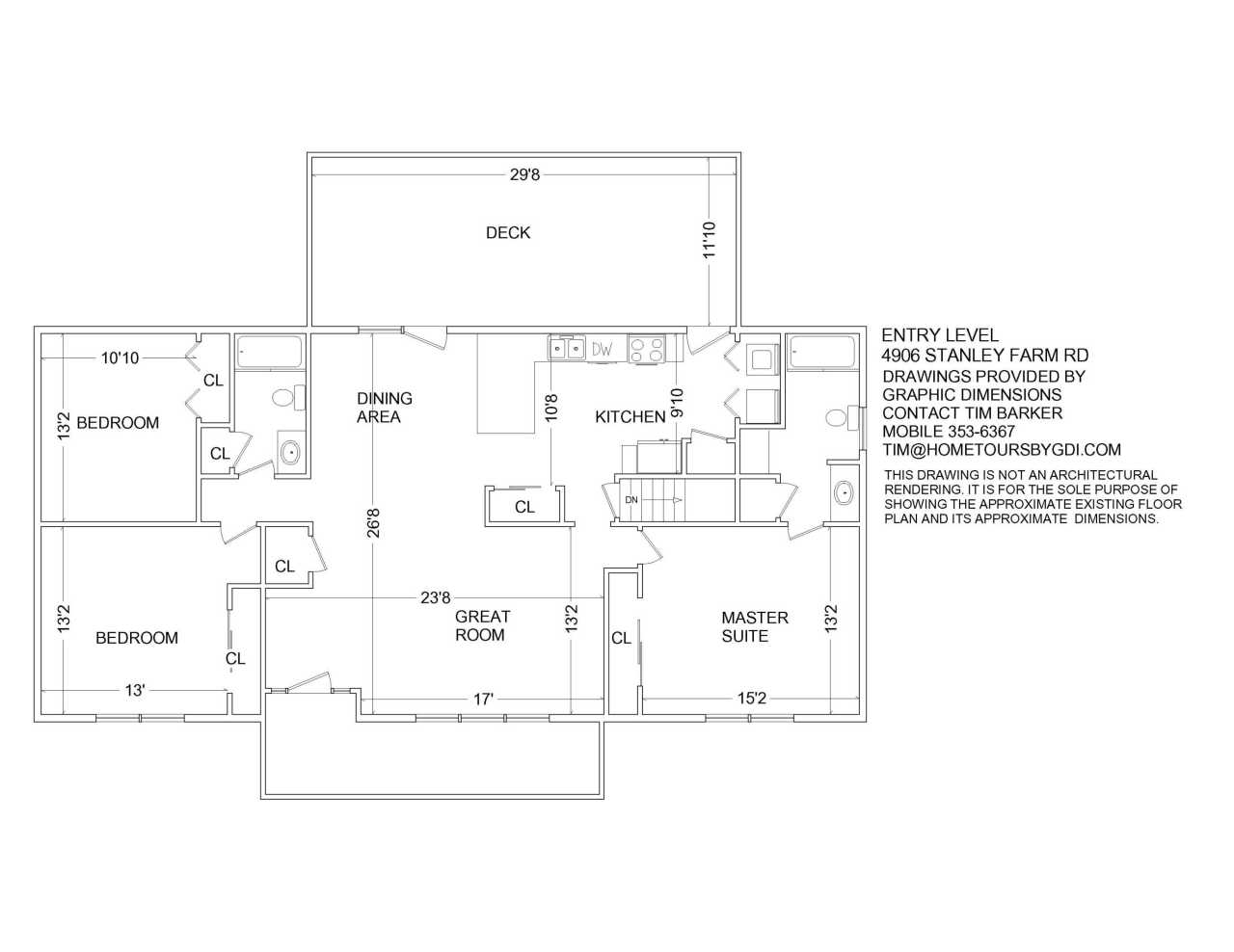 4906 Stanley Farm Road Salem, VA 24153 - Photo 19 of 20 Entry Level Floor Plan