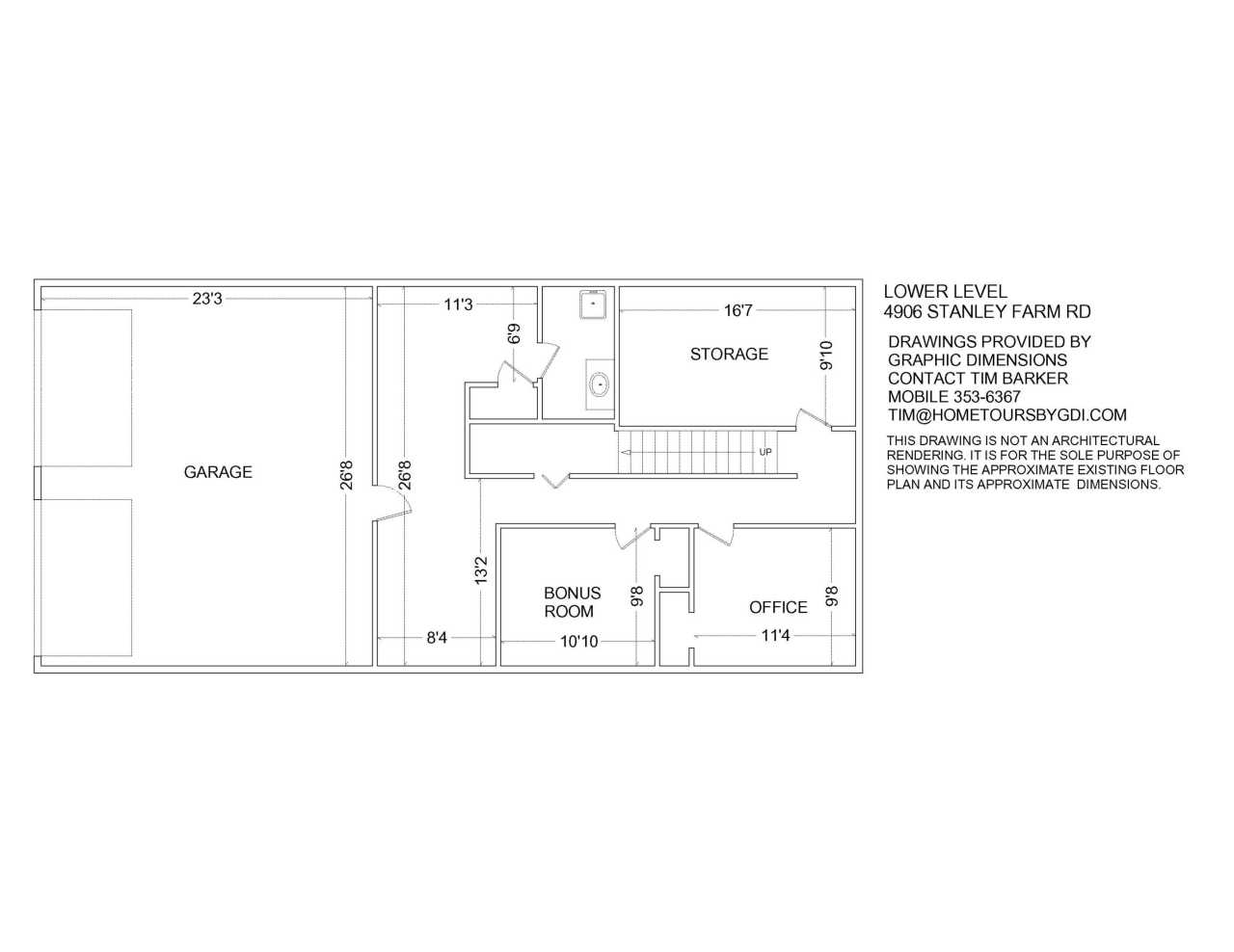 4906 Stanley Farm Road Salem, VA 24153 - Photo 20 of 20 Lower Level Floor Plan