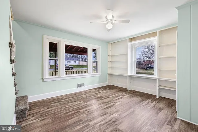 a view of a bedroom with a natural light
