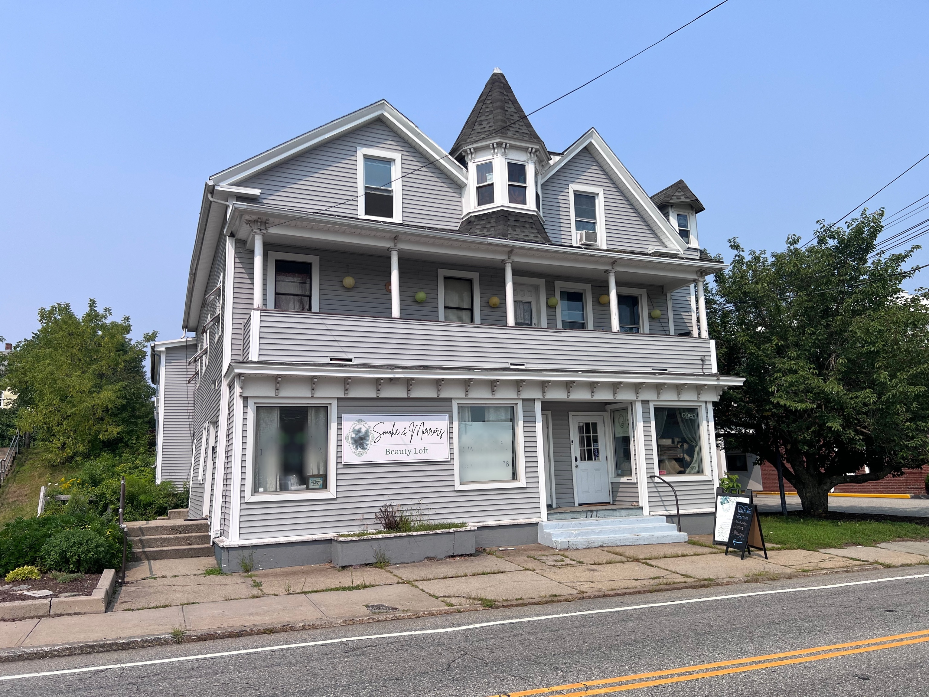 a front view of a house