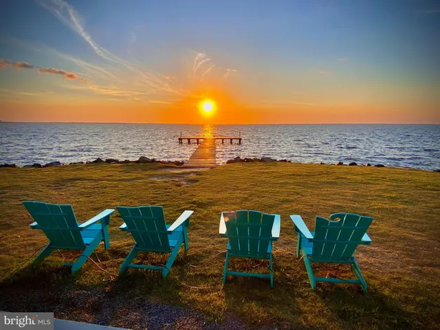 a view of a patio with chairs and potted plants