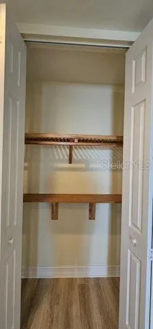 a close view of closet