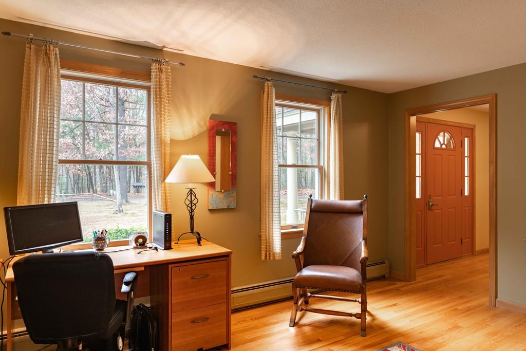70 Birch Hill Road Northampton, MA 01062 - Photo 11 of 30 a view of a workspace with furniture and a window