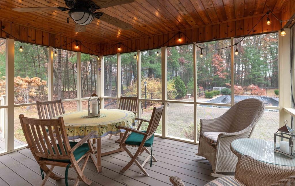70 Birch Hill Road Northampton, MA 01062 - Photo 23 of 30 a dining room with furniture water view and a backyard