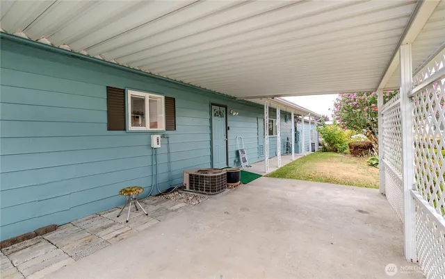 a backyard of a house