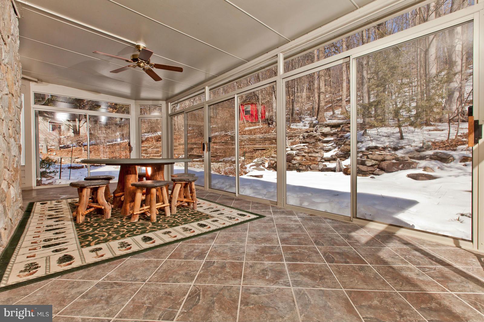3880 Point Of Rocks Road Jefferson, MD 21755 - Photo 13 of 30 a view of a patio with a table chairs and wooden fence