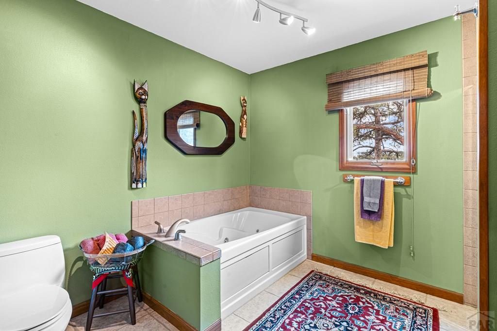 1301 Pheasant Loop Westcliffe, CO 81252 - Photo 13 of 27 a bathroom with a sink mirror vanity and toilet
