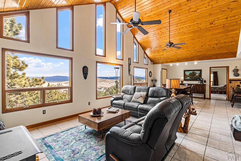 1301 Pheasant Loop Westcliffe, CO 81252 - Photo 14 of 27 a living room with furniture a rug and a window
