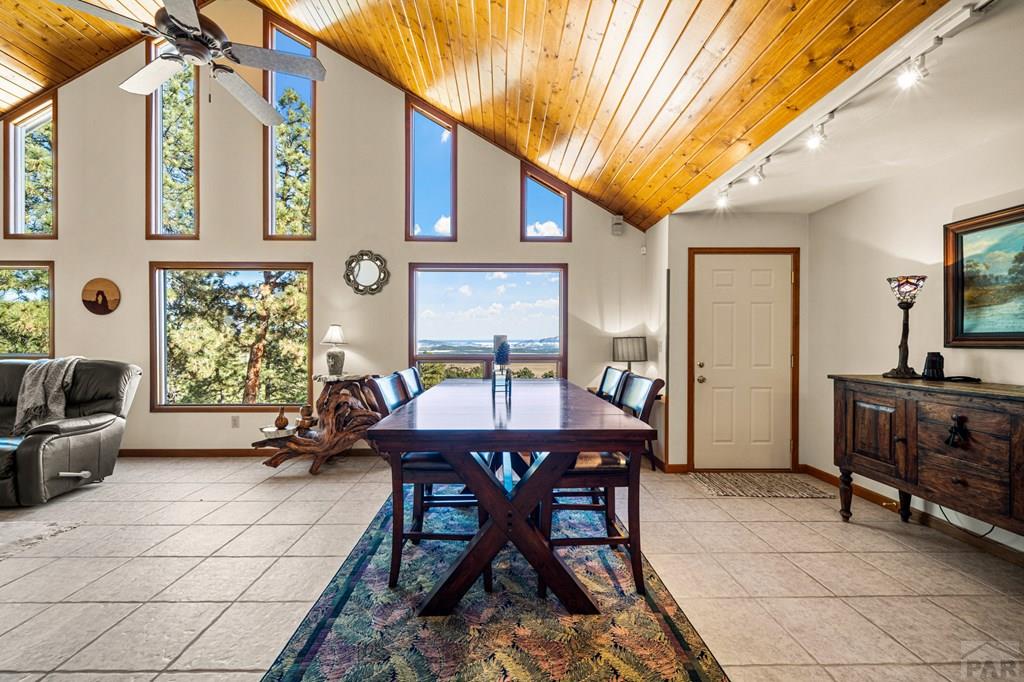 1301 Pheasant Loop Westcliffe, CO 81252 - Photo 7 of 27 a dining room with furniture and a window