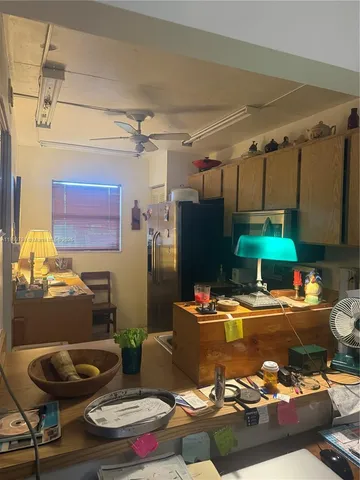 a room with furniture and a lamp