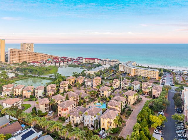 an aerial view of multiple house