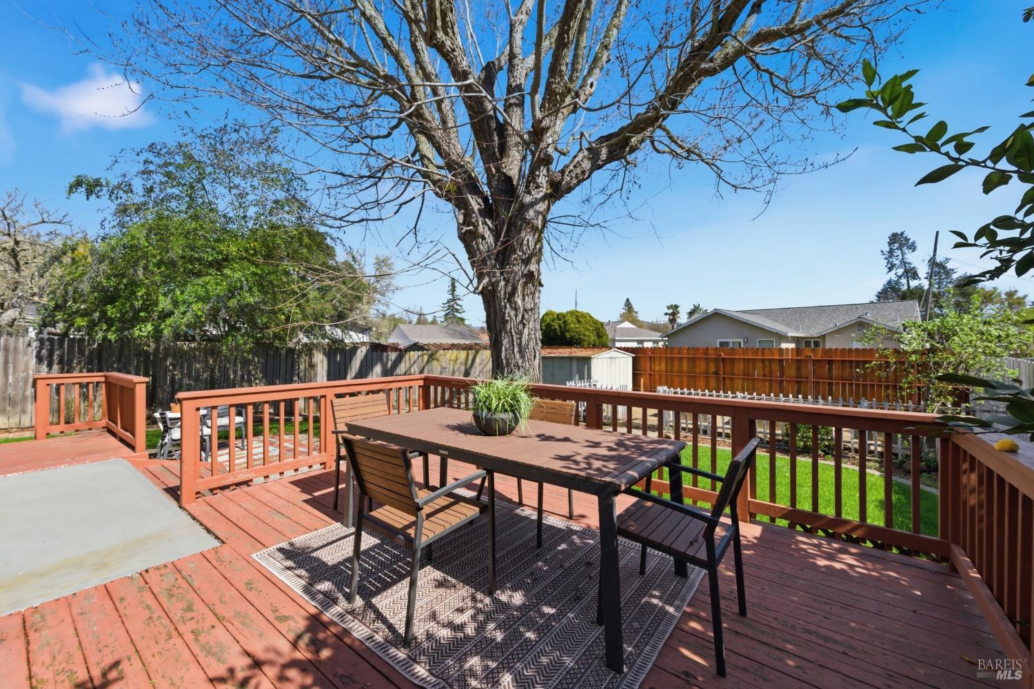 3188 Laurel Street Napa, CA 94558 - Photo 33 of 49 a view of a balcony with wooden floor and outdoor seating