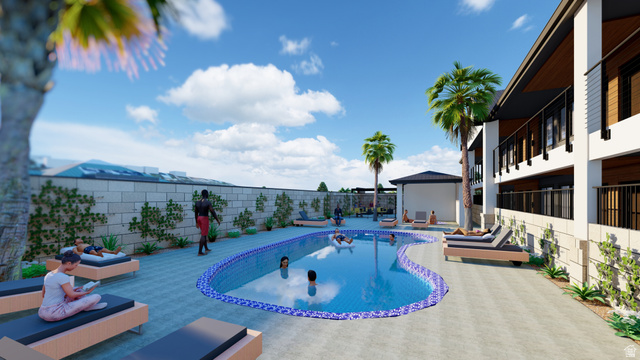 245 Red Drive, Unit 113 St. George, UT 84790 - Photo 7 of 8 View of pool featuring a patio area and a fenced backyard