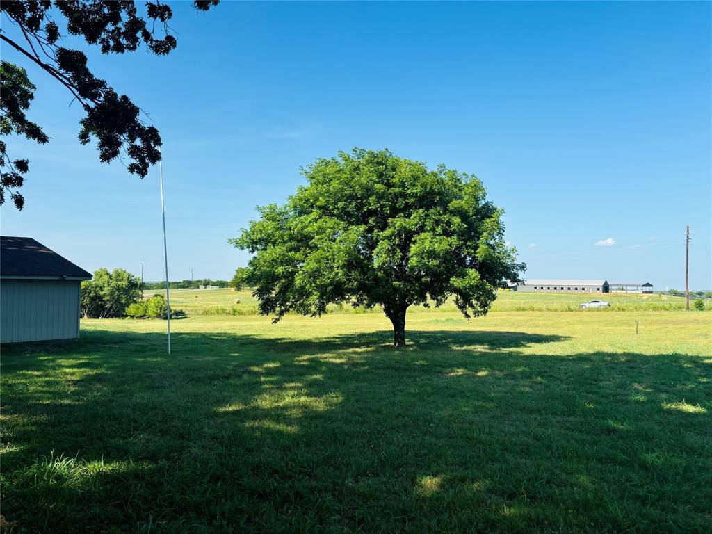 a view of an outdoor space and swimming pool