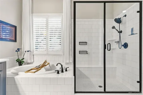 a bathroom with a sink and a shower