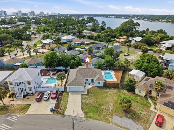 an aerial view of a