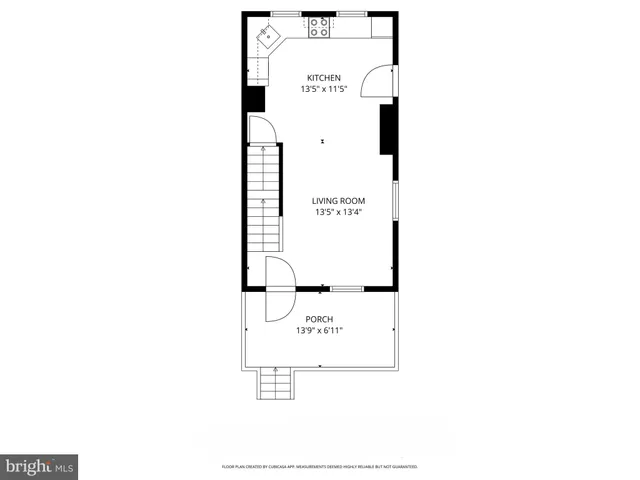 a picture of a bench in front of a door