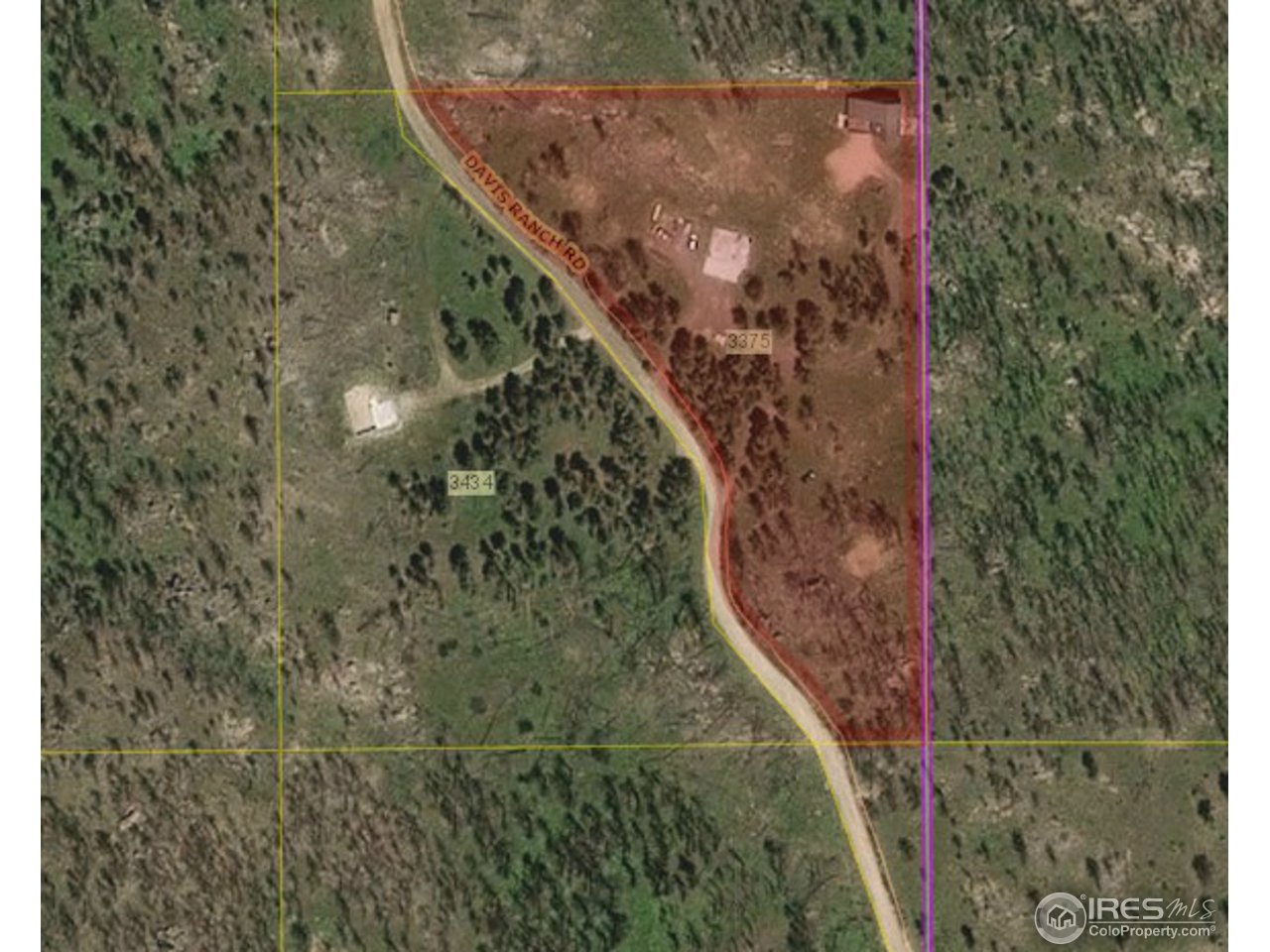 3375 Davis Ranch Road Bellvue, CO 80512 - Photo 24 of 24 a bird view of a house