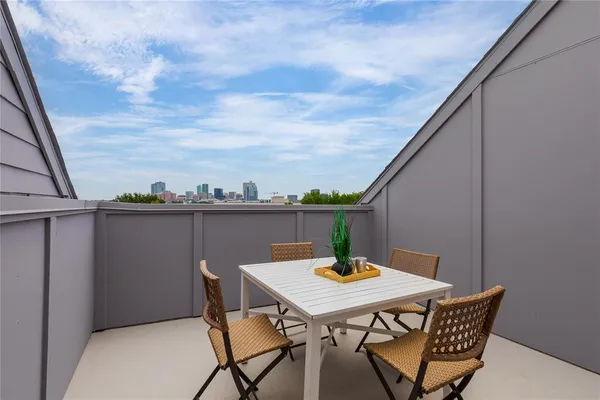 a front view of a building with street