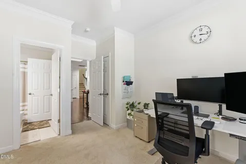 a view of hallway with stairs