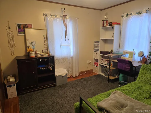 a room with a desk and chair