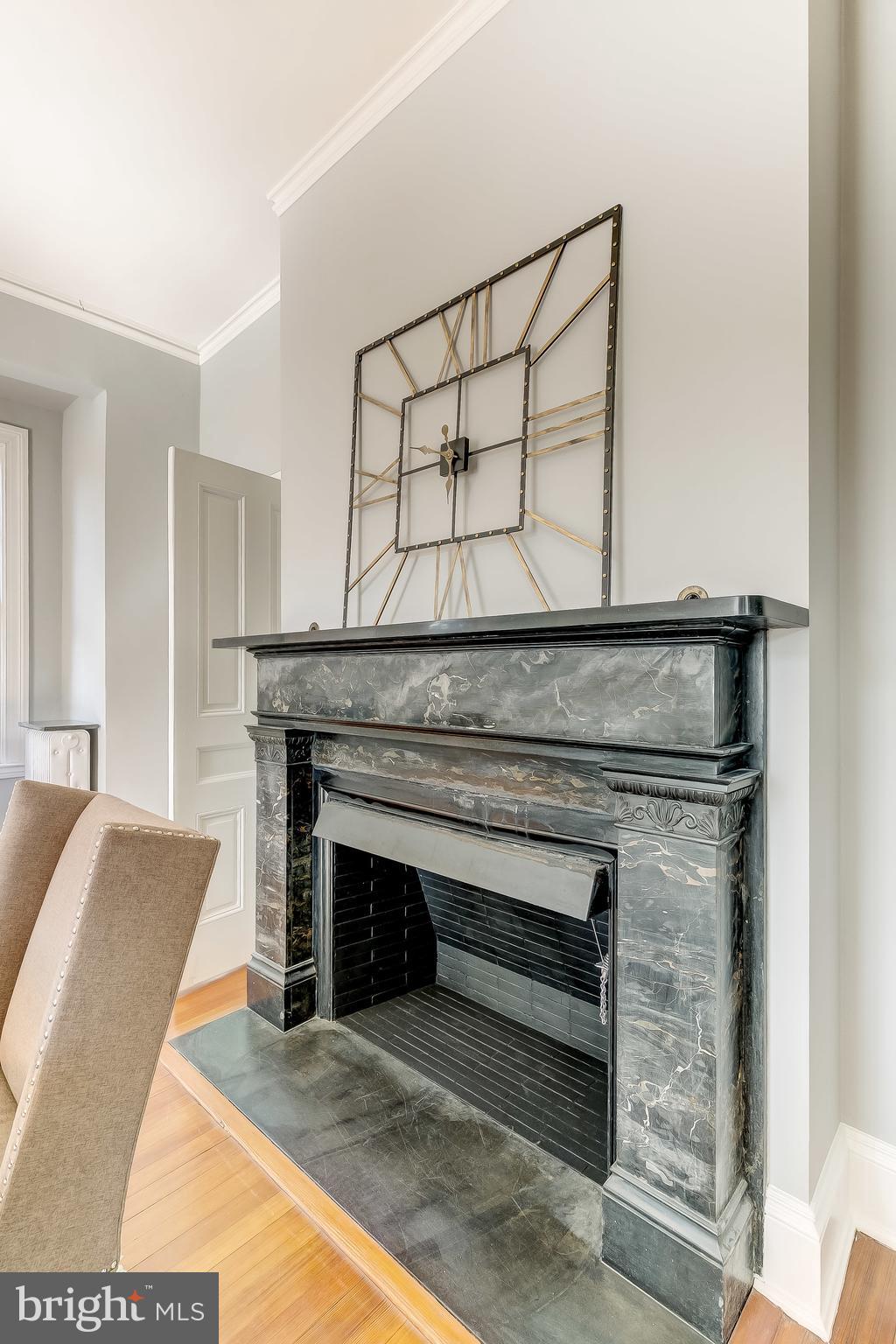 500 Overhill Road Baltimore, MD 21210 - Photo 19 of 67 Working marble wood burning fireplace