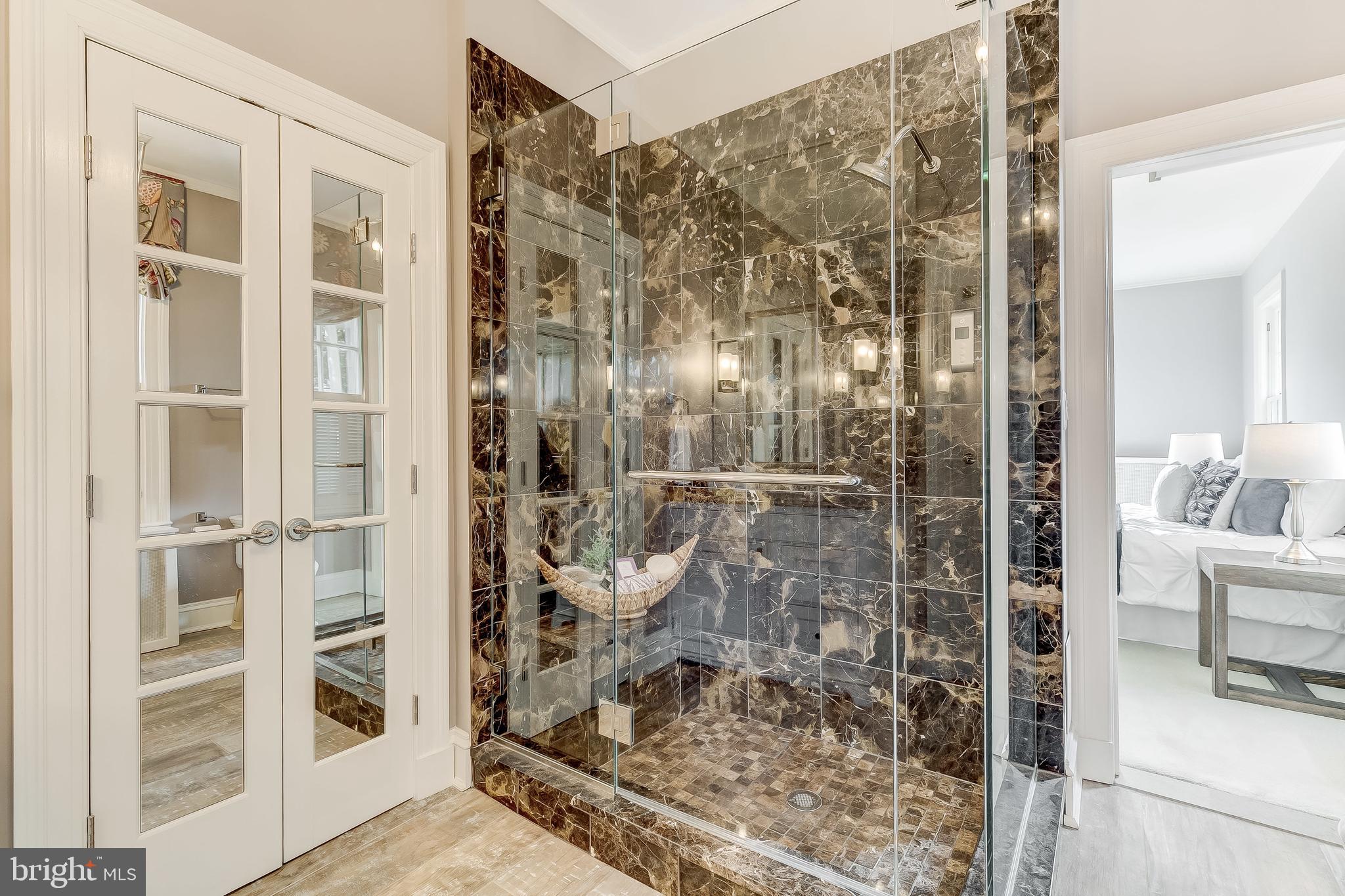 500 Overhill Road Baltimore, MD 21210 - Photo 34 of 67 Marble frameless shower w/ digital operation