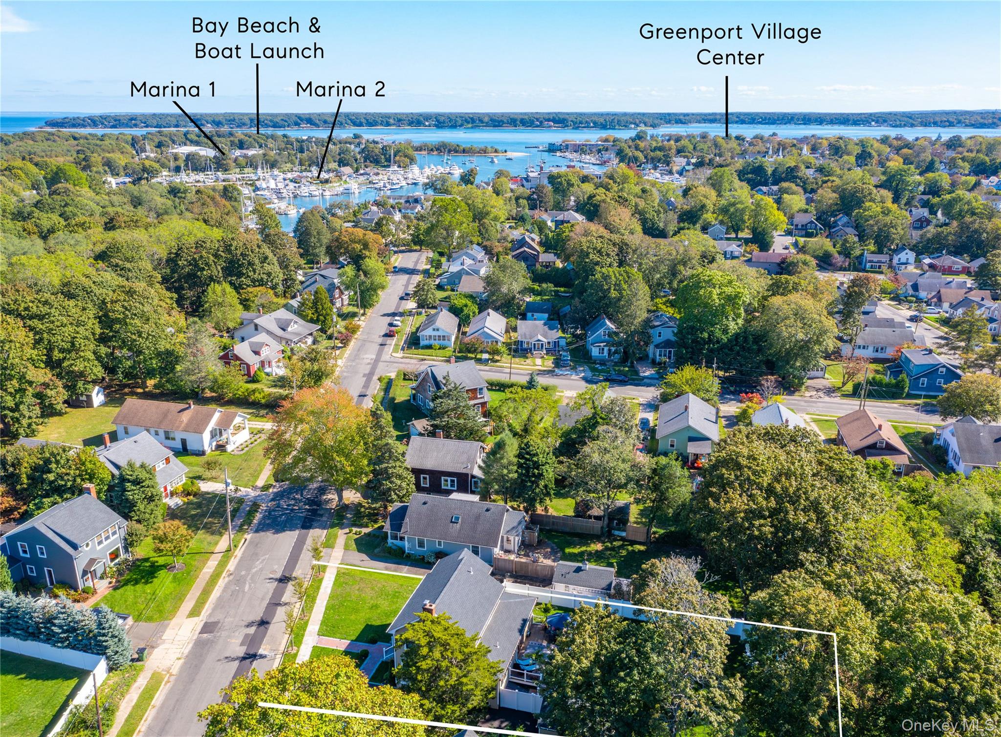 619 Bailey Avenue Greenport, NY 11944 - Photo 31 of 34 Aerial View Looking South from House