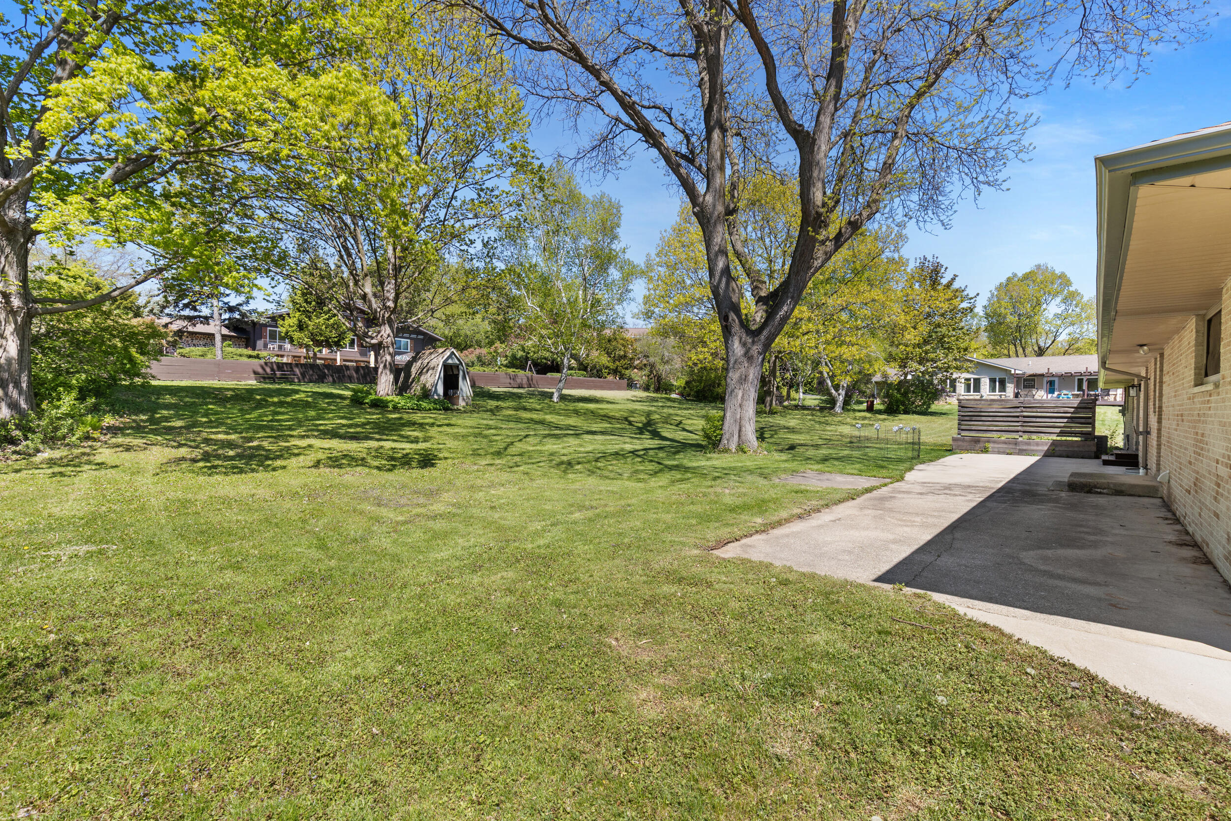 575 Kenmar Road Brookfield, WI 53005 - Photo 31 of 38 Large Backyard with Mature Trees