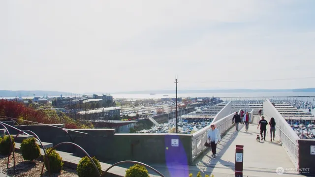 an aerial view of a ocean