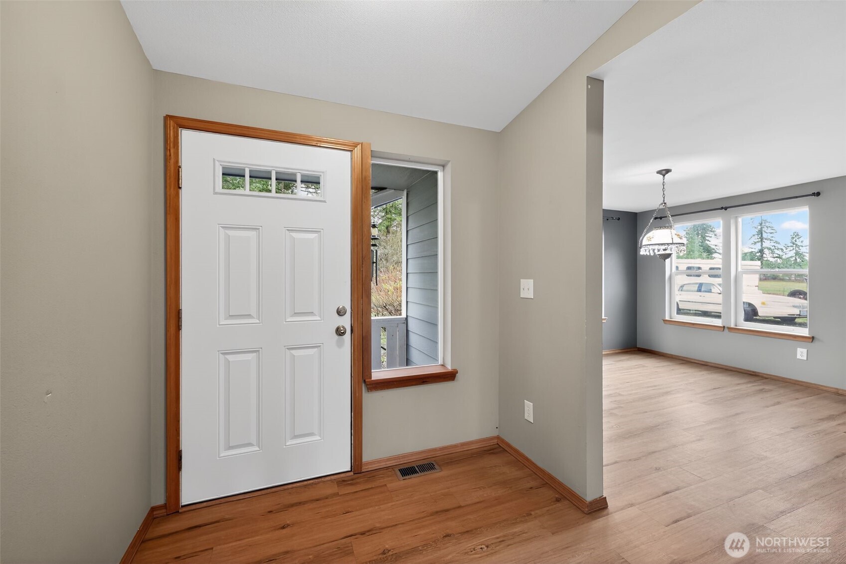 222 Oyler Road Ethel, WA 98542 - Photo 2 of 34 wooden floor in an empty room with a window