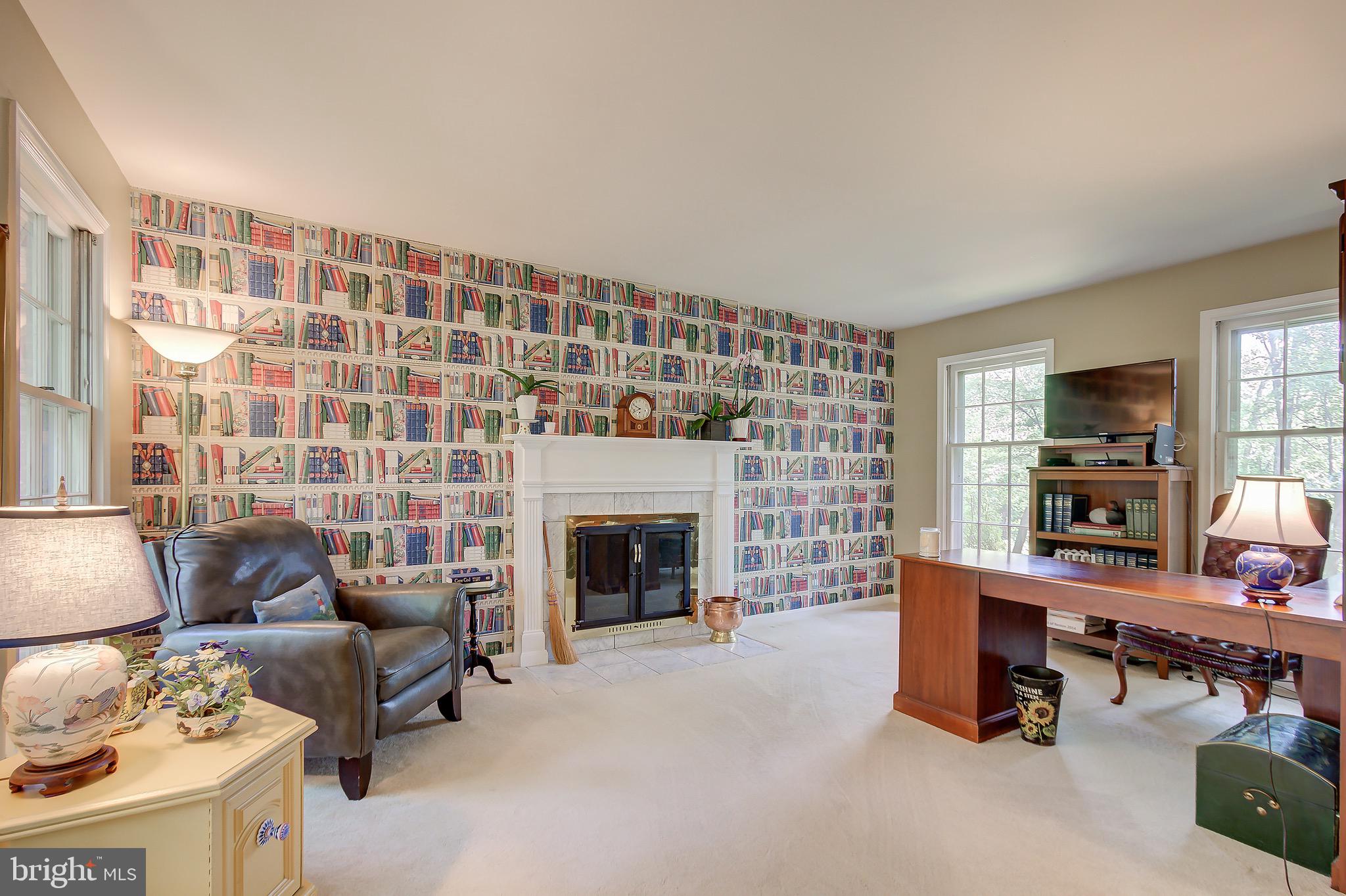 11972 Grey Squirrel Lane Reston, VA 20194 - Photo 37 of 70 Library With Fireplace