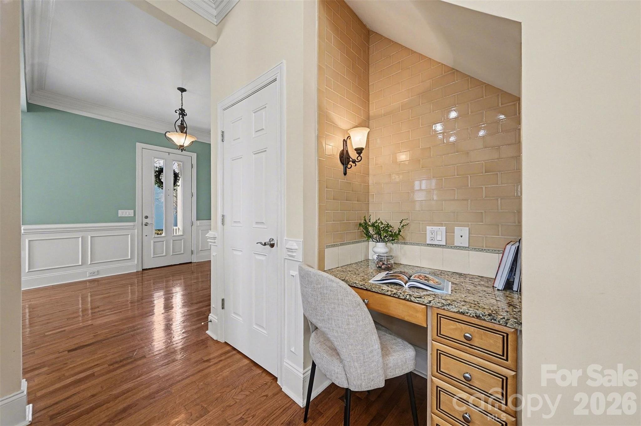 17531 Meadow Bottom Road Charlotte, NC 28277 - Photo 13 of 47 a view of kitchen with granite countertop cabinets and wooden floor