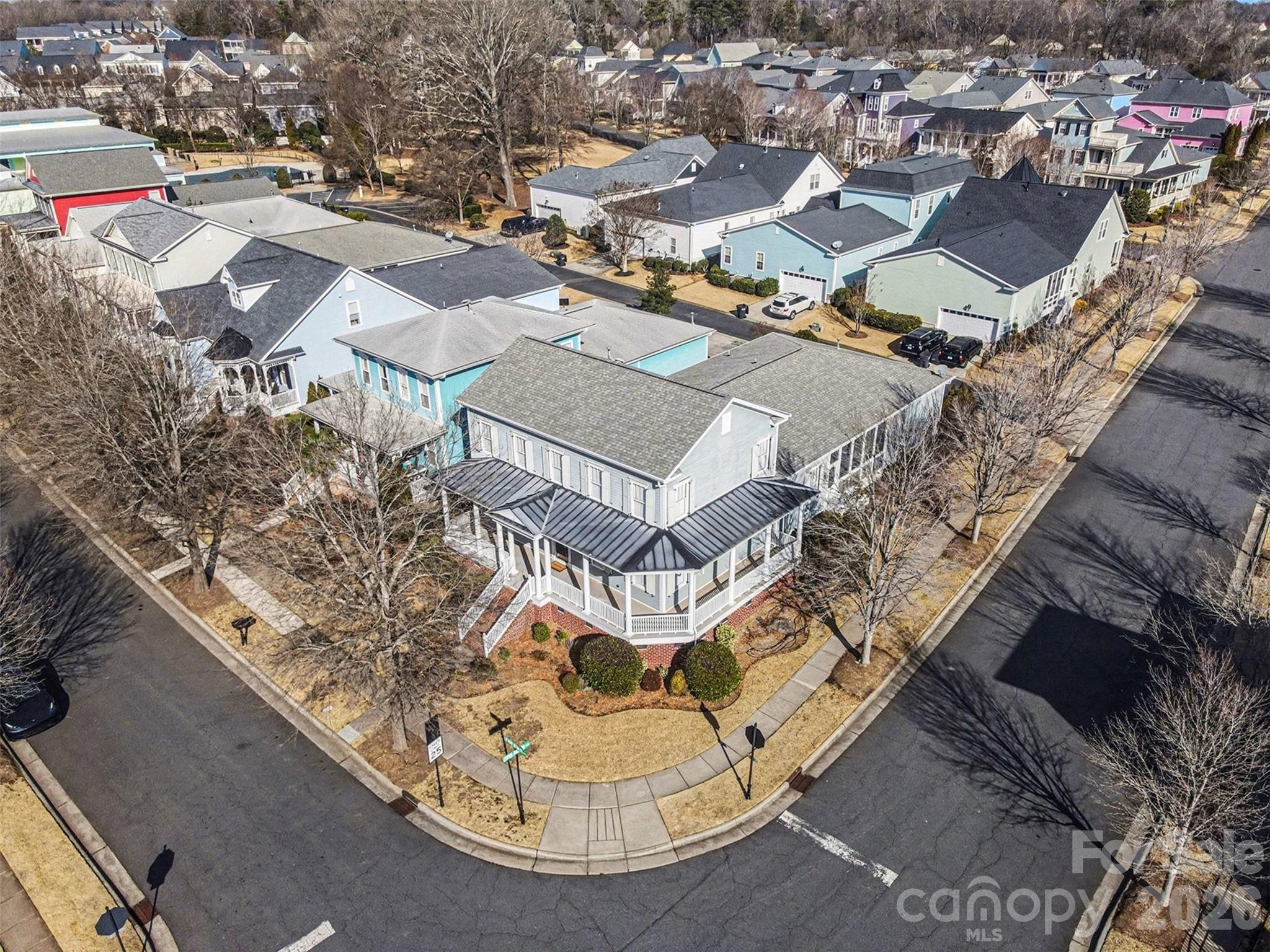 17531 Meadow Bottom Road Charlotte, NC 28277 - Photo 45 of 47 an aerial view of residential house with outdoor space