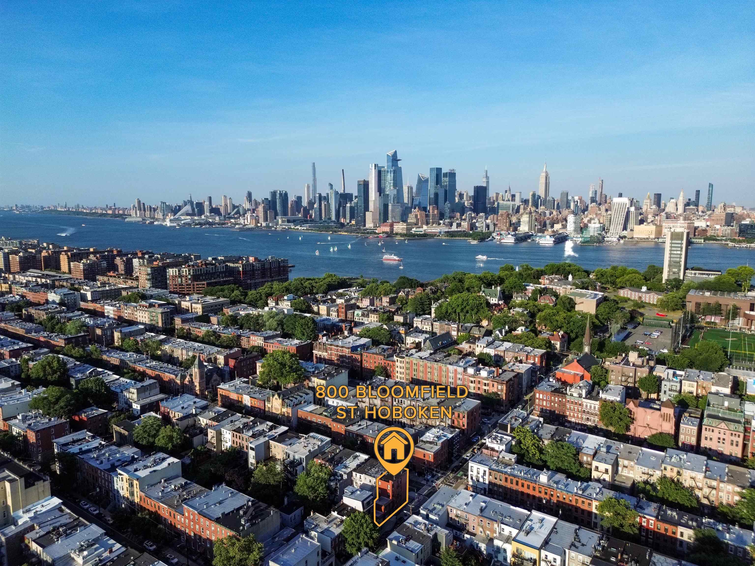 800 Bloomfield Street Hoboken, NJ 07030 - Photo 33 of 38 a view of a city with lots of trees and buildings in the background