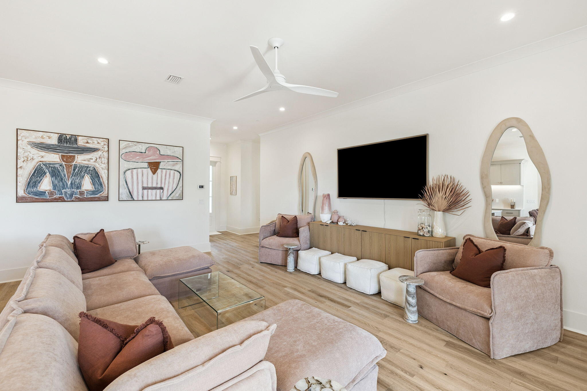 41 West Pollard Cove Inlet Beach Inlet Beach, FL 32461 - Photo 21 of 54 a living room with furniture and a flat screen tv