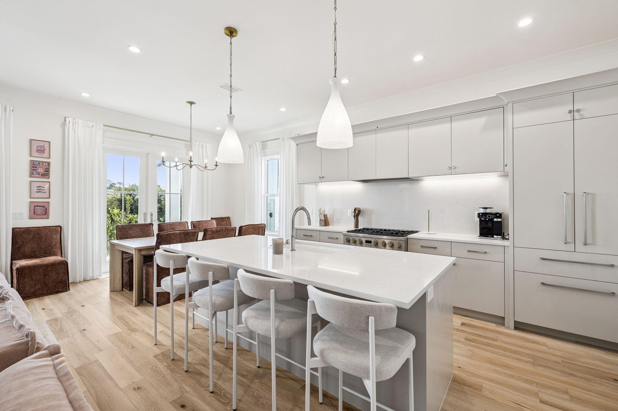 41 West Pollard Cove Inlet Beach Inlet Beach, FL 32461 - Photo 22 of 54 a large kitchen with kitchen island a large island in it