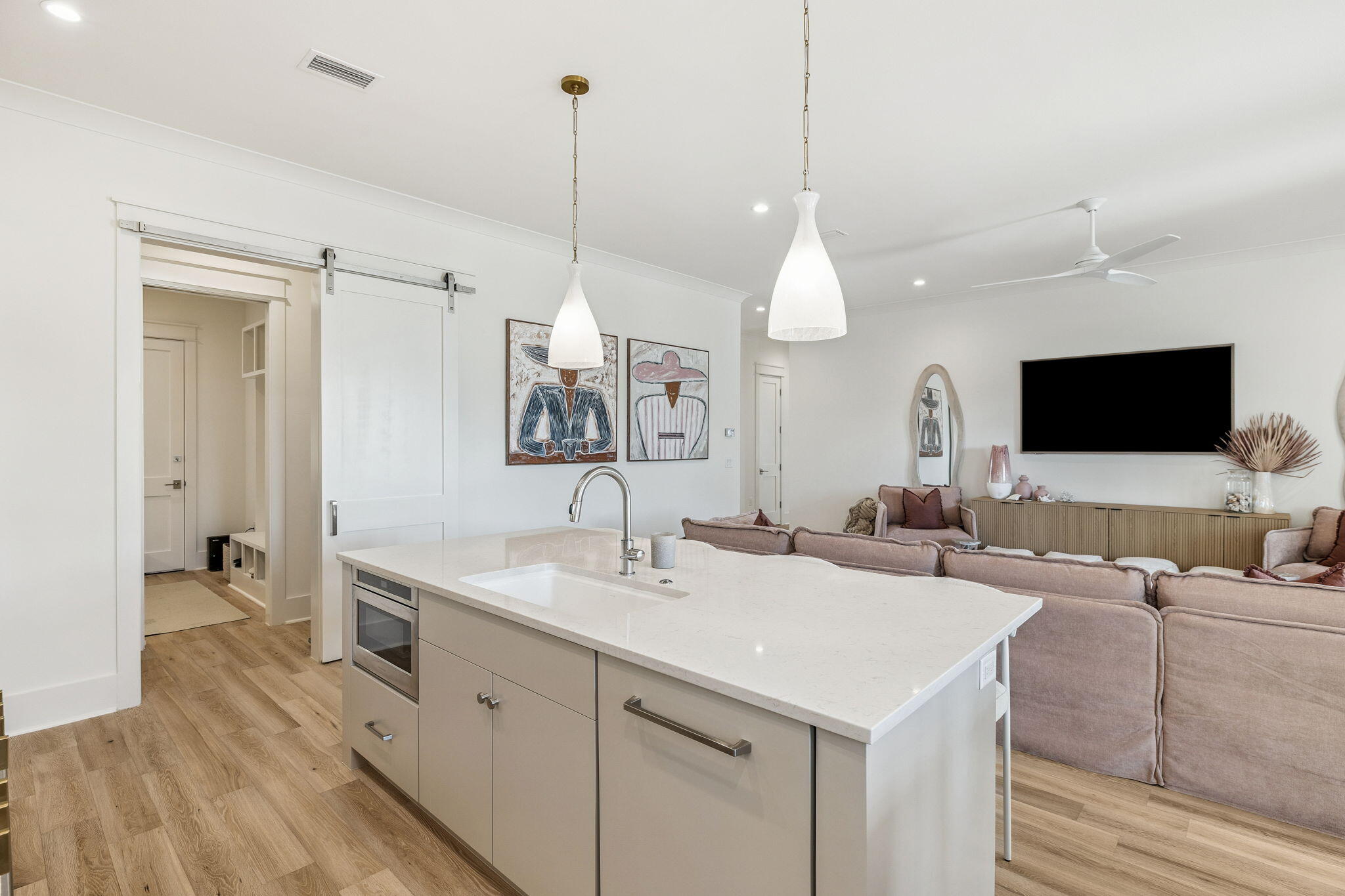 41 West Pollard Cove Inlet Beach Inlet Beach, FL 32461 - Photo 27 of 54 a spacious bathroom with a double vanity sink and a large mirror