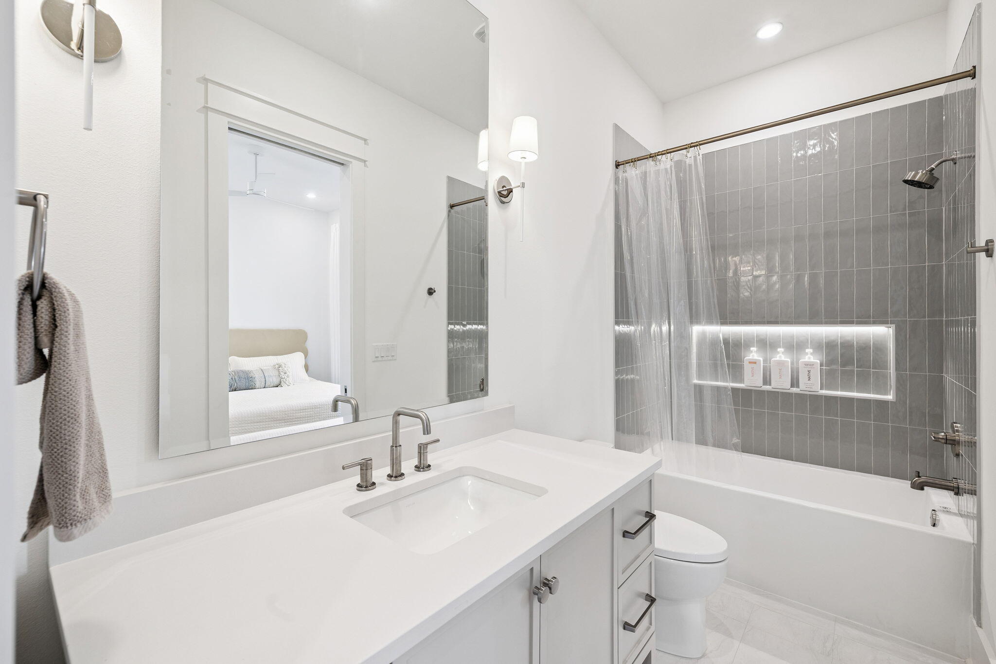 41 West Pollard Cove Inlet Beach Inlet Beach, FL 32461 - Photo 35 of 54 a bathroom with a sink toilet tub and shower