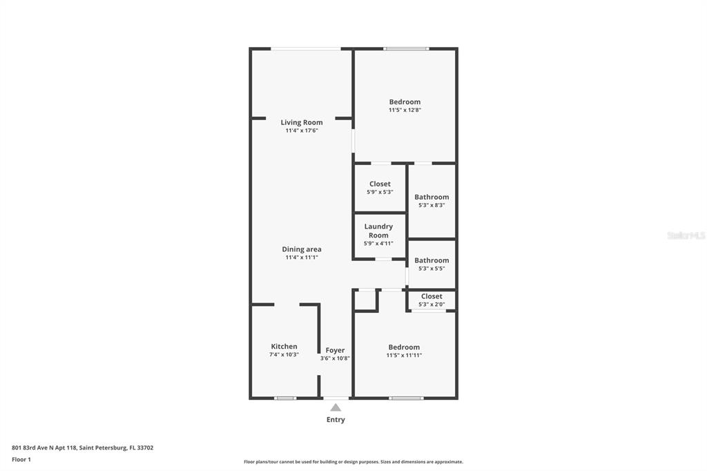 801 83rd Avenue North, Unit 118 St. Petersburg, FL 33702 - Photo 23 of 37 a picture of a floor plan