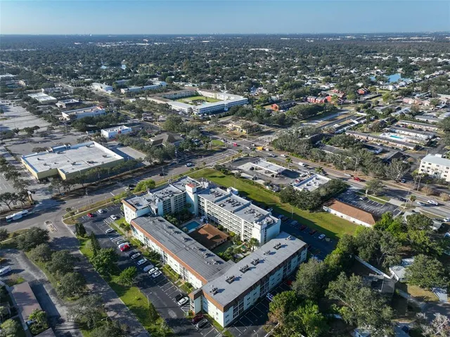 an aerial view of a city