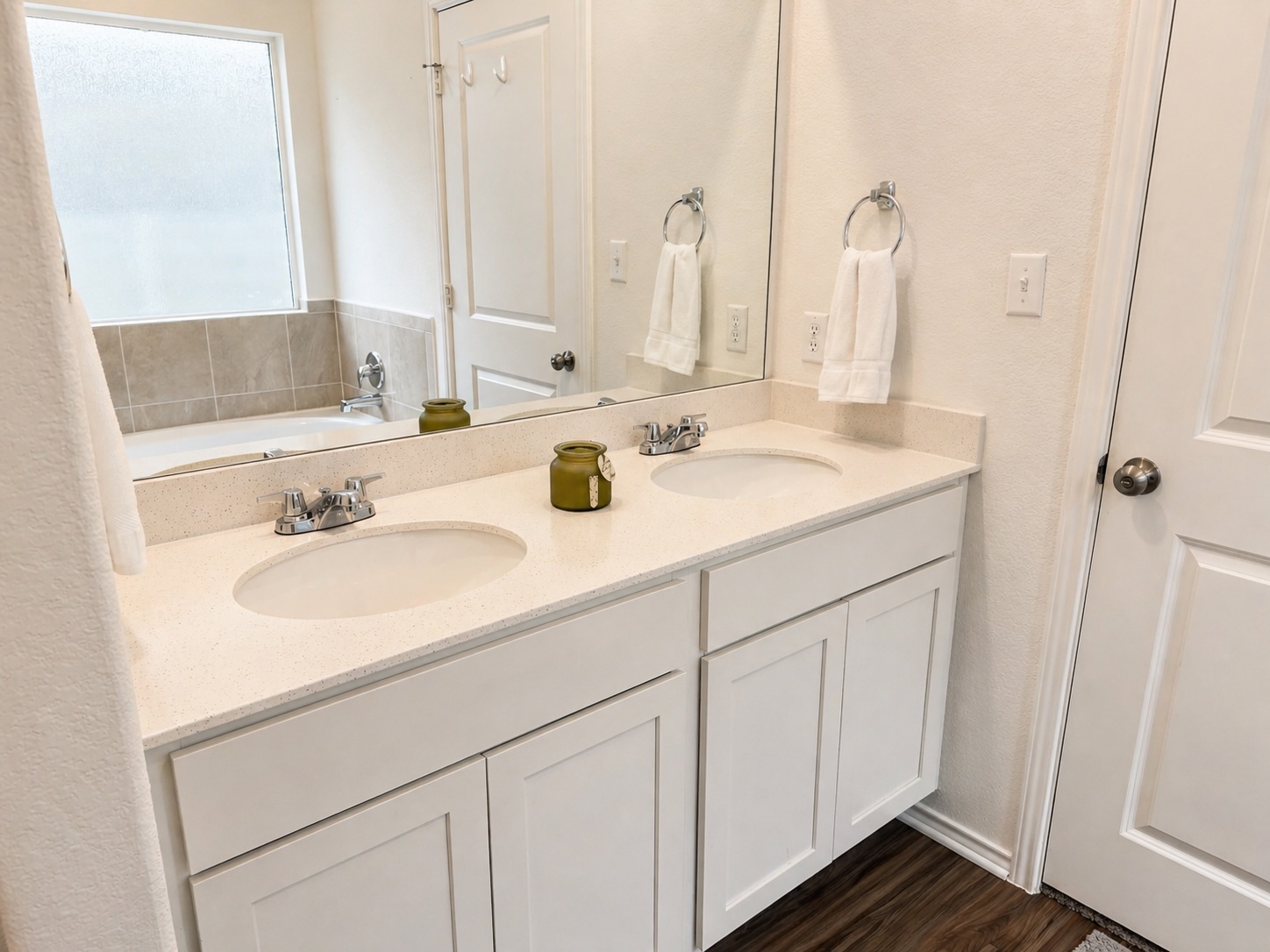 108 Blue Blaze Trail Georgetown, TX 78628 - Photo 13 of 26 a bathroom with a sink and a mirror