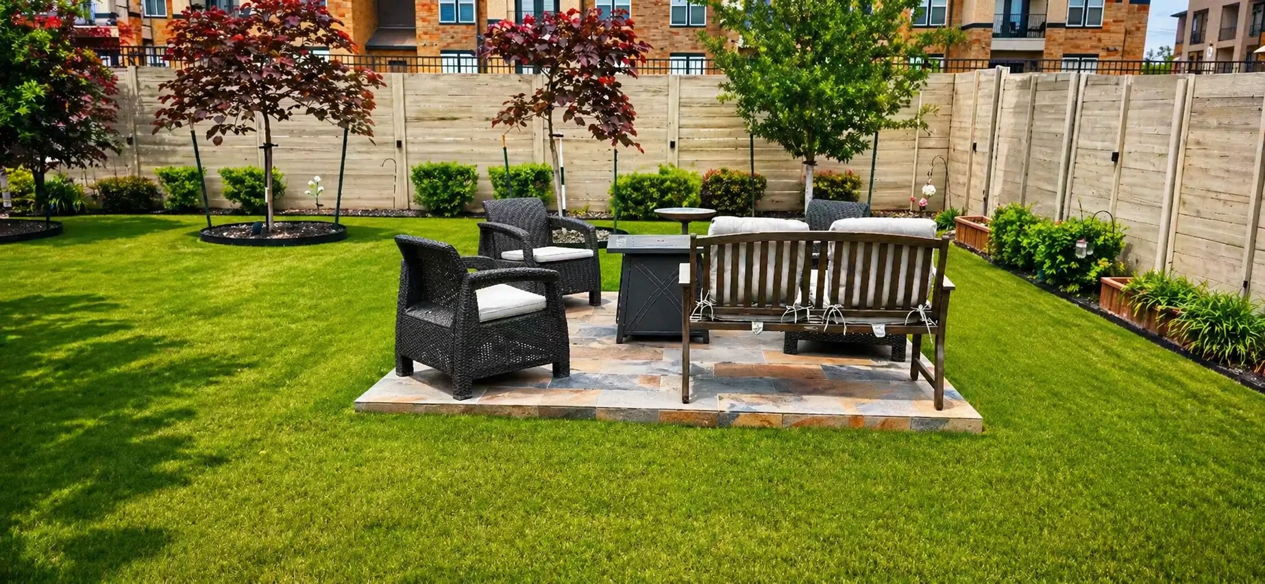 108 Blue Blaze Trail Georgetown, TX 78628 - Photo 25 of 26 a view of a patio with a table chairs and a yard