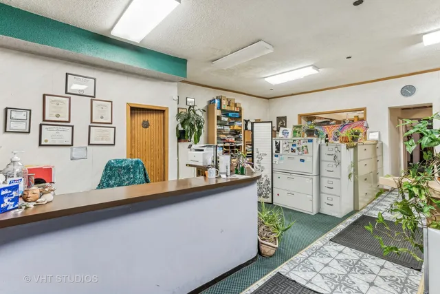a view of a hallway with closet