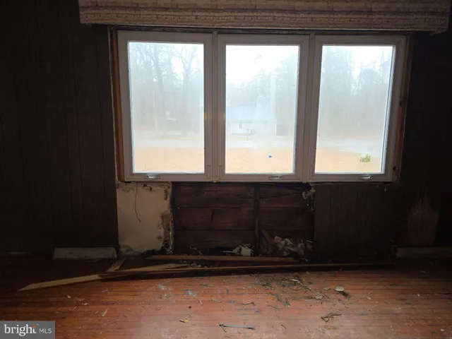 an empty room with a window