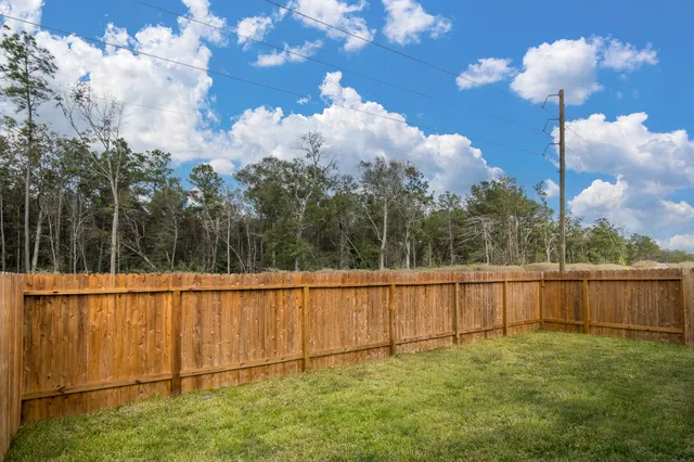 a view of a backyard
