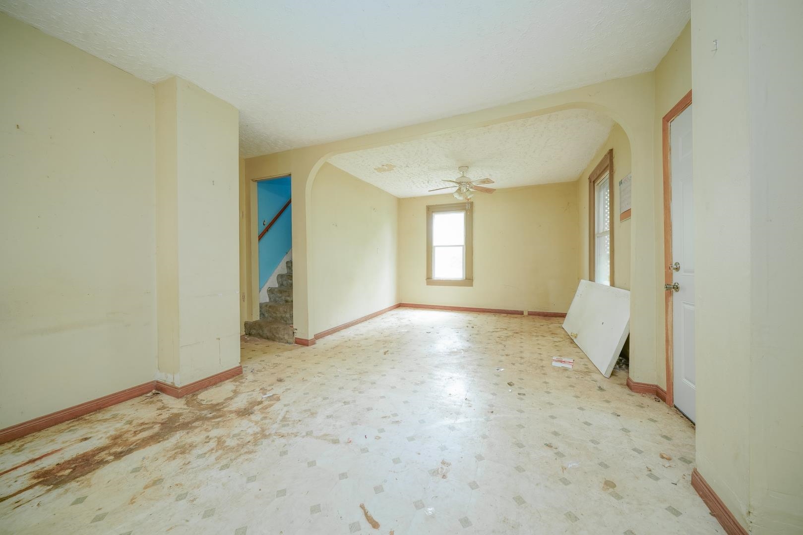 203 Adams Street Ridott, IL 61067 - Photo 8 of 24 a view of a livingroom with wooden floor and a window