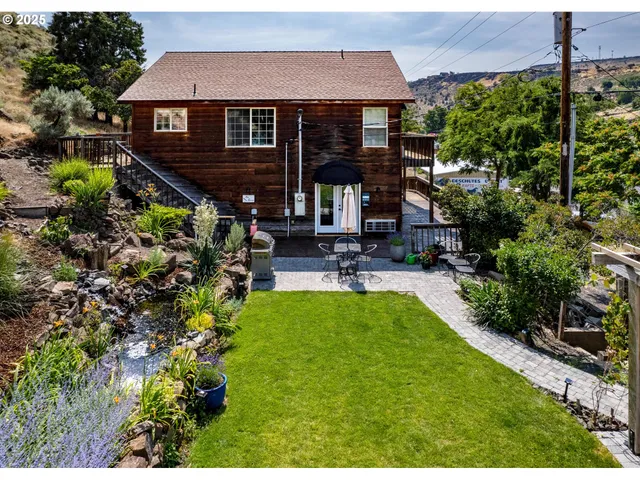 a house view with a garden space