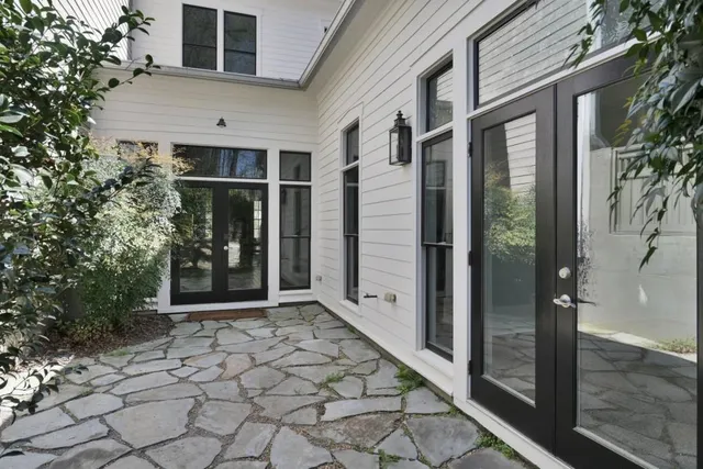a view of a entryway door front of house
