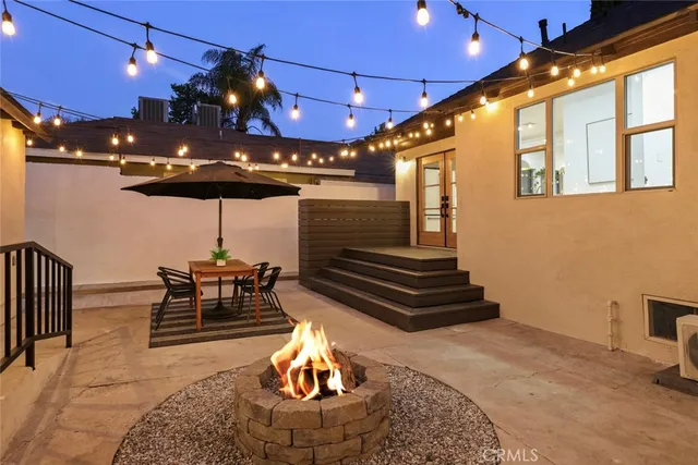 a outdoor space with furniture